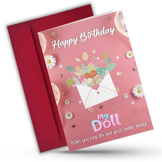 Daughter Birthday Greeting Card with Envelope