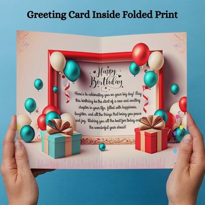 Happy Birthday Greeting Card For Family, Friends