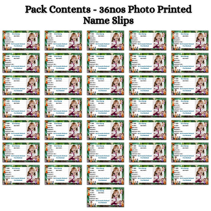 Kids Photo Name Slips Pack of 36