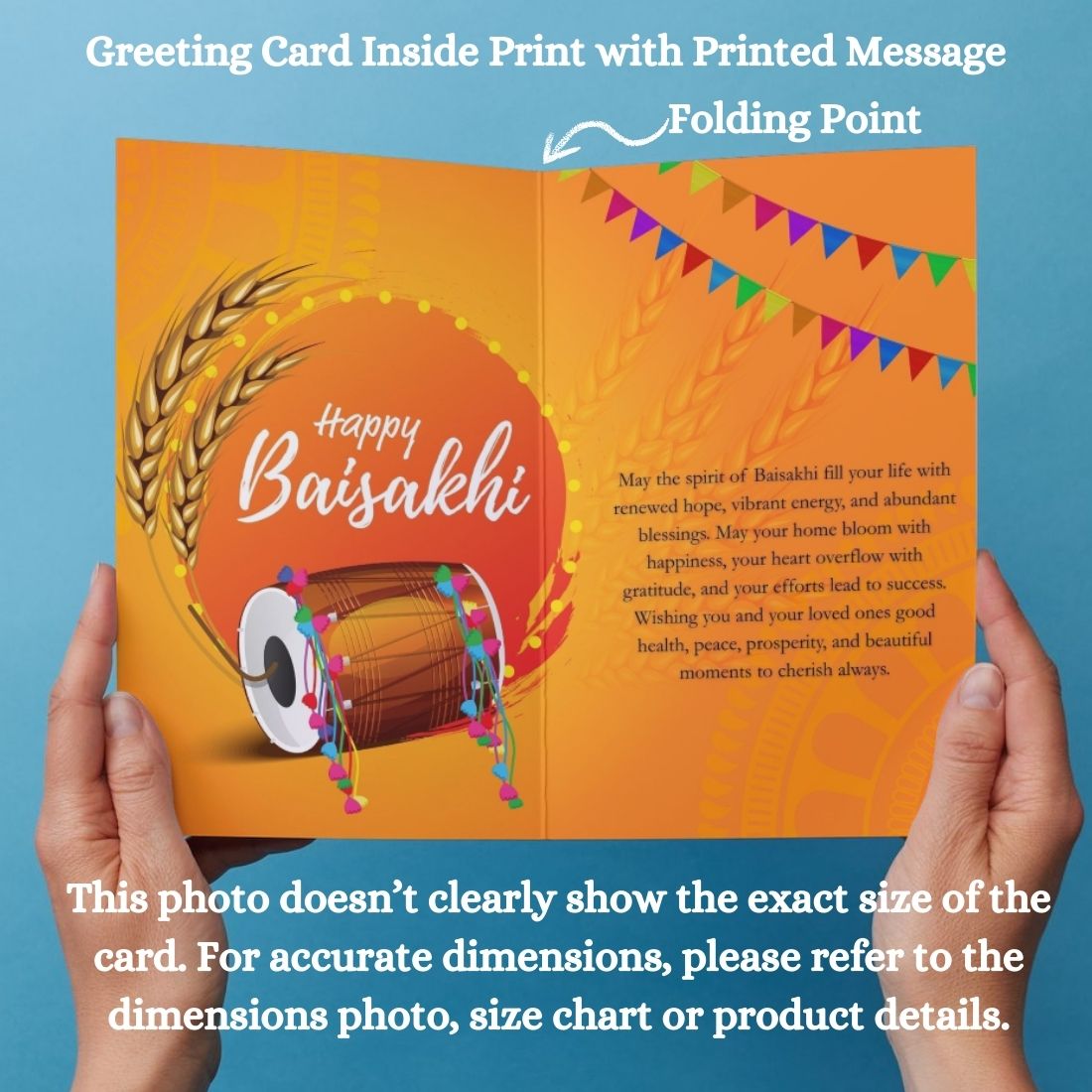 Holi Festival Greeting Card with Envelope