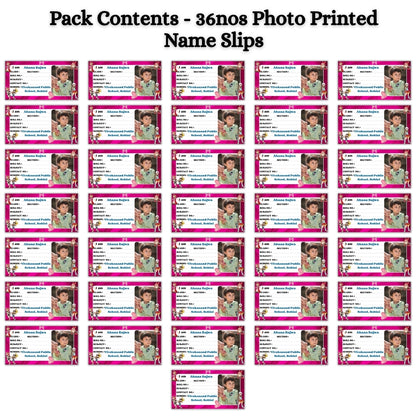 Kids Photo Name Slips Pack of 36