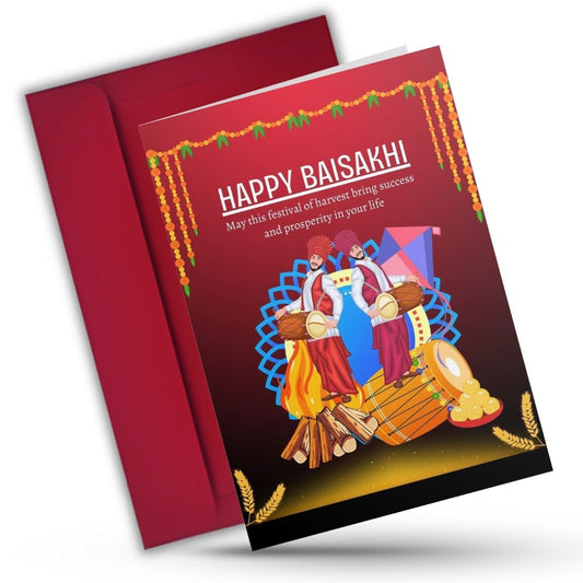 Baisakhi Festival Greeting Card with Envelope