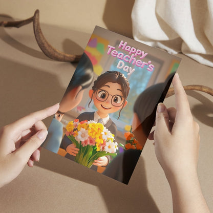 Happy Teacher's Day Card — Printed Greeting Card, Multiple Sizes, Photo Paper