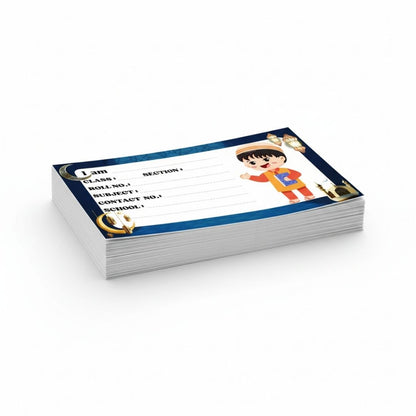 Kids Name Slips Cartoon Printed - Pack of 36 - Self Fill in