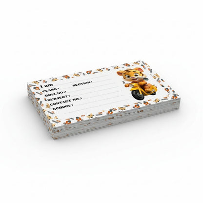Kids Name Slips Cartoon Printed - Pack of 36 - Self Fill in