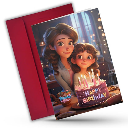 Daughter Birthday Greeting Card with Envelope