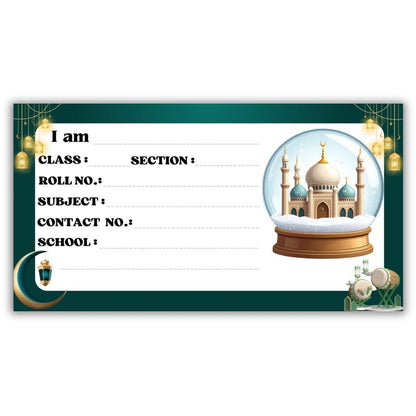 Kids Name Slips Cartoon Printed - Pack of 36 - Self Fill in