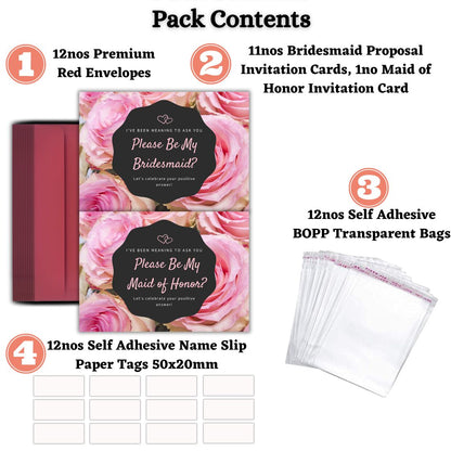 Bridesmaid Proposal Invitation Cards 5.8x8.3inch | Wedding Invite