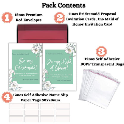 Bridesmaid Proposal Invitation Cards 5.8x8.3inch | Wedding Invite