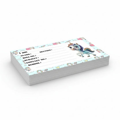 Kids Name Slips Cartoon Printed - Pack of 36 - Self Fill in