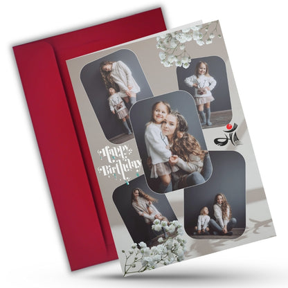 Customised Birthday Greeting Card with Photos for Mother | Preprinted Inside Message