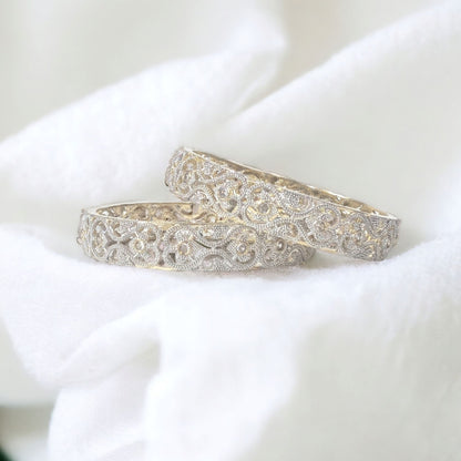 Gold Plated AD Kada Bangles Pair