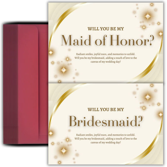 Bridesmaid Proposal Invitation Cards 5.8x8.3inch | Wedding Invite