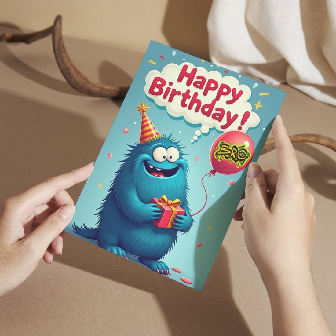 Brother Birthday Greeting Card with Envelope