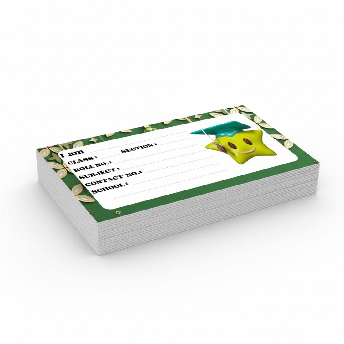 Kids Name Slips Cartoon Printed - Pack of 36 - Self Fill in