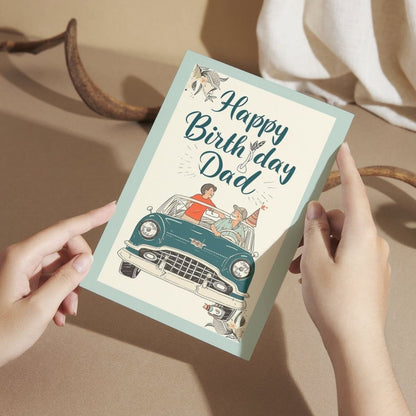 Happy Birthday Card for Dad — Printed Greeting Card with Envelope