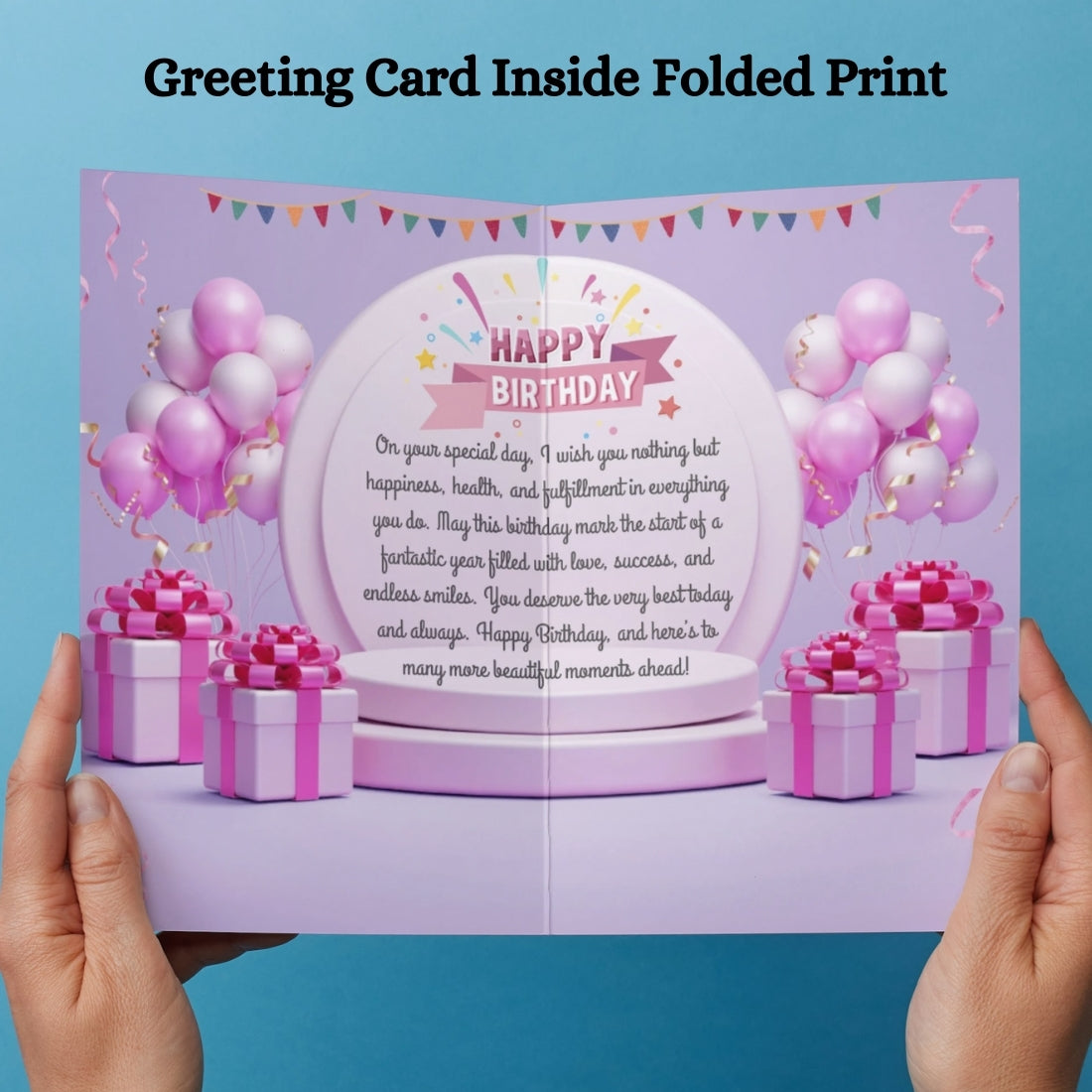 Happy Birthday Greeting Card For Family, Friends