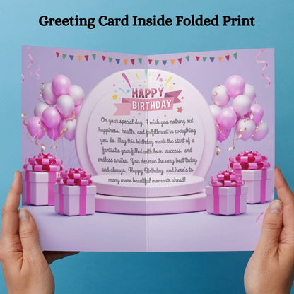 Happy Birthday Greeting Card For Family, Friends