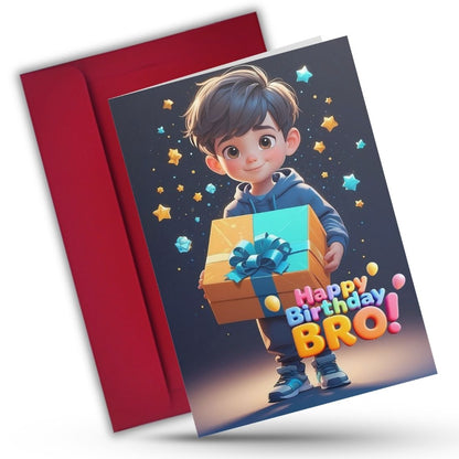 Brother Birthday Greeting Card with Envelope