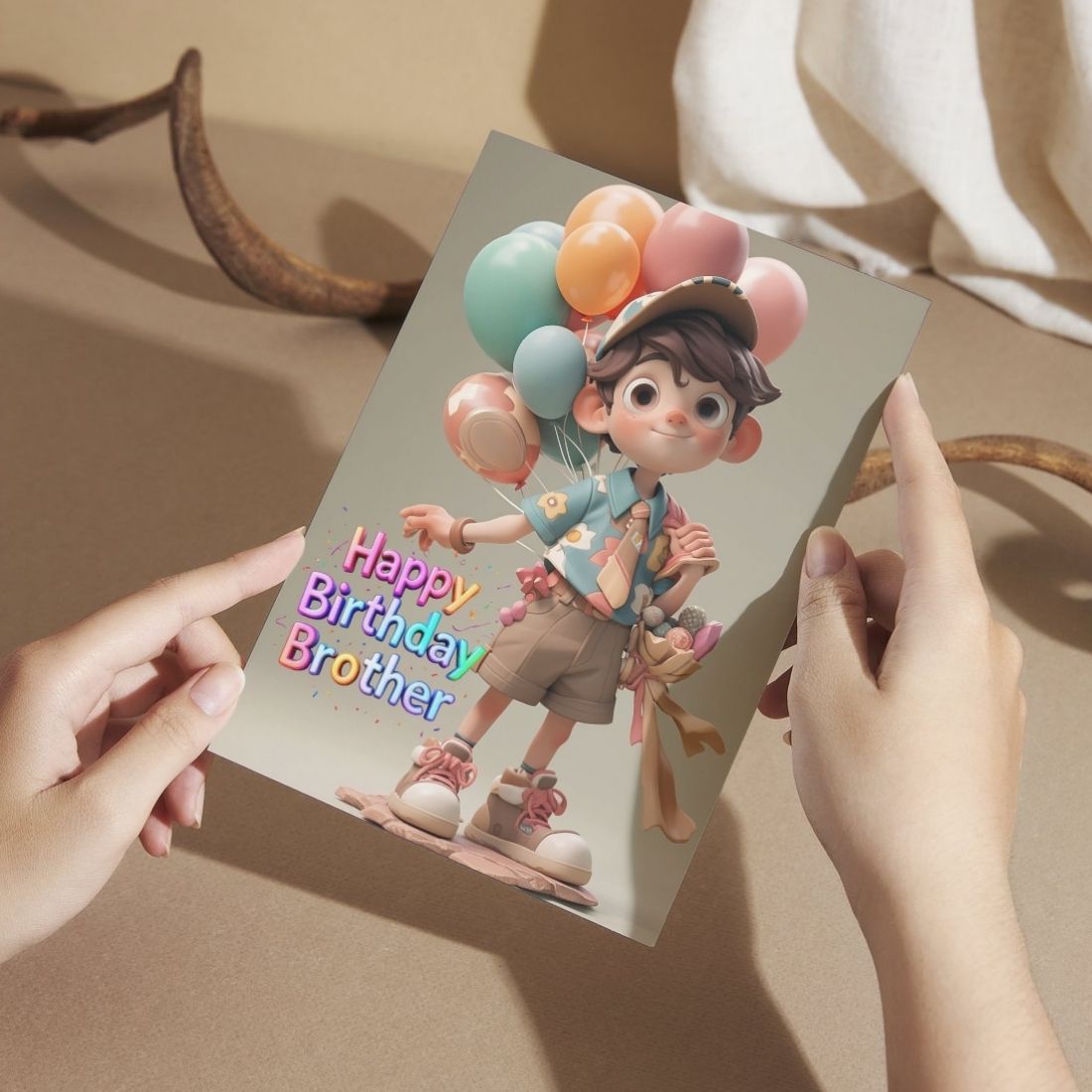 Brother Birthday Greeting Card with Envelope