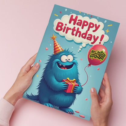 Brother Birthday Greeting Card with Envelope