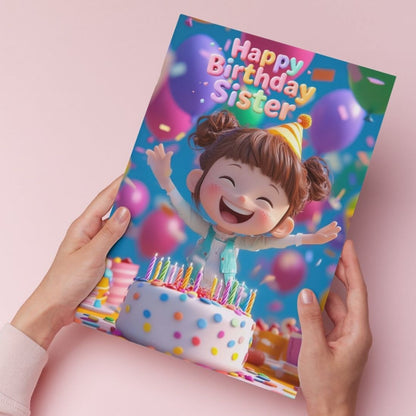 Sister Birthday Greeting Card with Envelope