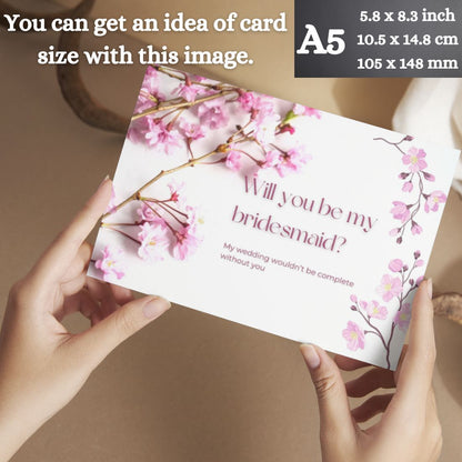 Bridesmaid Proposal Invitation Cards 5.8x8.3inch | Wedding Invite