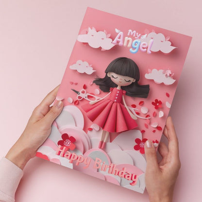 Daughter Birthday Greeting Card with Envelope