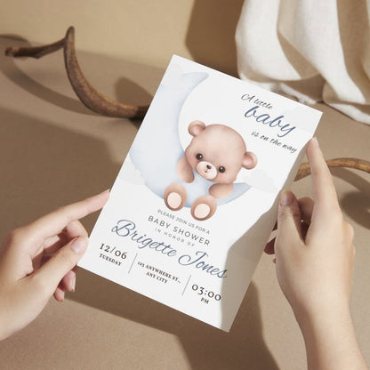 Customised Baby Shower Ceremony Invitation Cards Pack of 12 with Envelopes