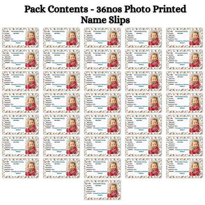 Kids Photo Name Slips Pack of 36