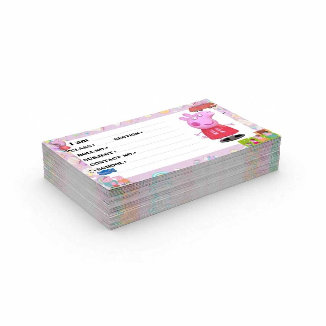 Kids Name Slips Cartoon Printed - Pack of 36 - Self Fill in