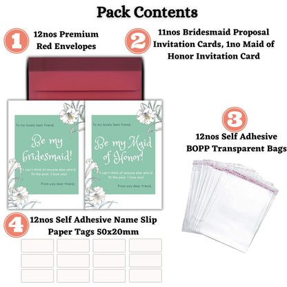 Bridesmaid Proposal Invitation Cards 5.8x8.3inch | Wedding Invite