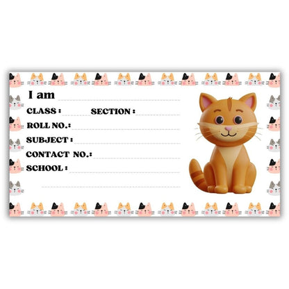 Kids Name Slips Cartoon Printed - Pack of 36 - Self Fill in