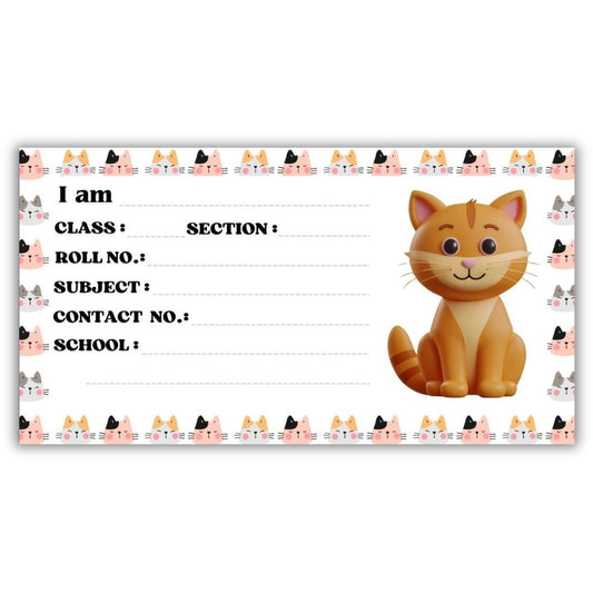 Kids Name Slips Cartoon Printed - Pack of 36 - Self Fill in