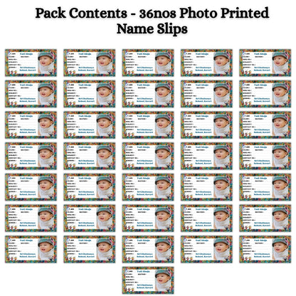 Kids Photo Name Slips Pack of 36