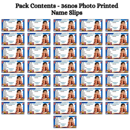 Kids Photo Name Slips Pack of 36