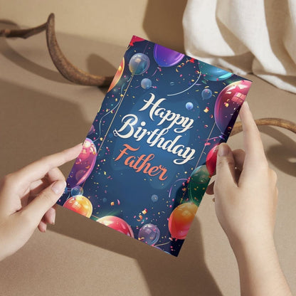 Happy Birthday Card for Dad — Printed Greeting Card with Envelope