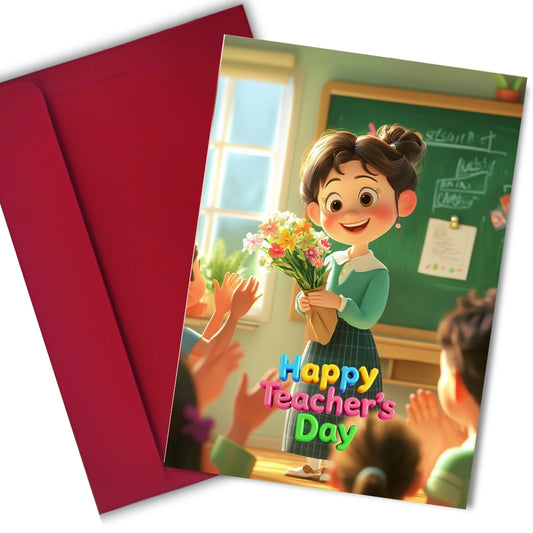 Happy Teacher's Day Card — Printed Greeting Card, Multiple Sizes, Photo Paper
