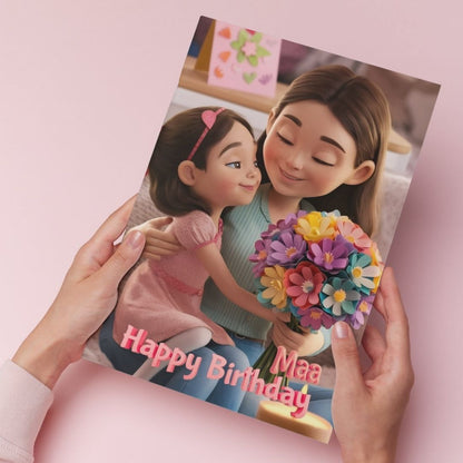Mother Birthday Greeting Card with Envelope