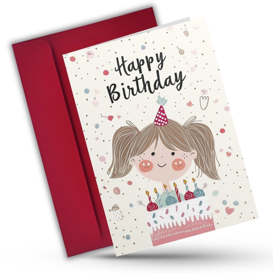 Daughter Birthday Greeting Card with Envelope