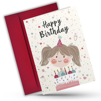 Daughter Birthday Greeting Card with Envelope
