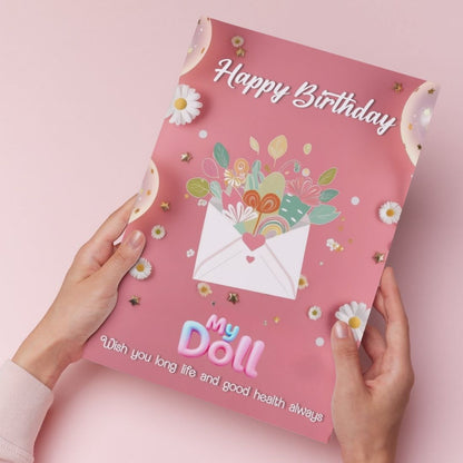 Daughter Birthday Greeting Card with Envelope