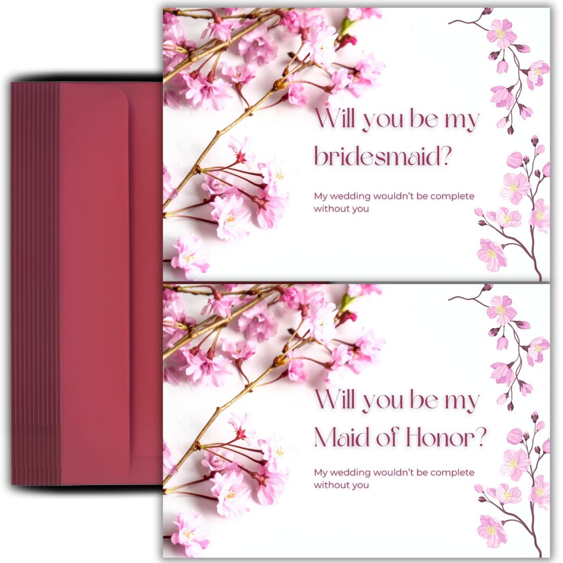 Bridesmaid Proposal Invitation Cards 5.8x8.3inch | Wedding Invite