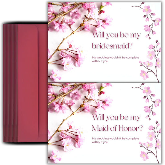 Bridesmaid Proposal Invitation Cards 5.8x8.3inch | Wedding Invite