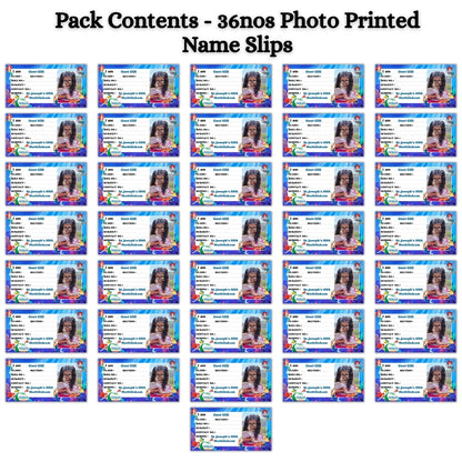 Kids Photo Name Slips Pack of 36