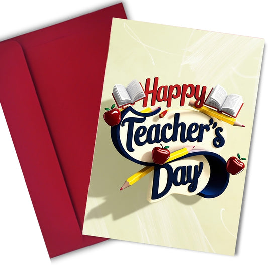 Happy Teacher's Day Card — Printed Greeting Card, Multiple Sizes, Photo Paper