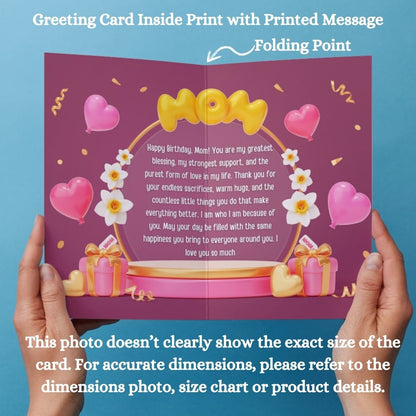 Mother Birthday Greeting Card with Envelope