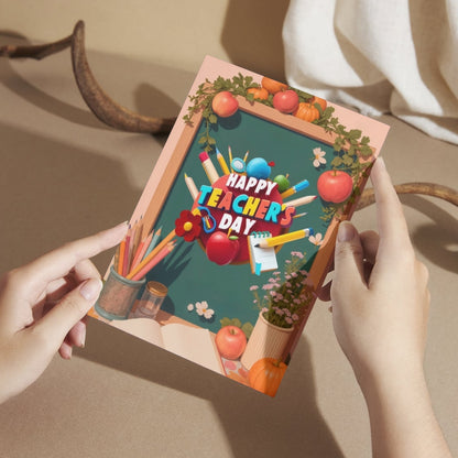 Happy Teacher's Day Card — Printed Greeting Card, Multiple Sizes, Photo Paper