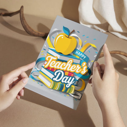 Happy Teacher's Day Card — Printed Greeting Card, Multiple Sizes, Photo Paper
