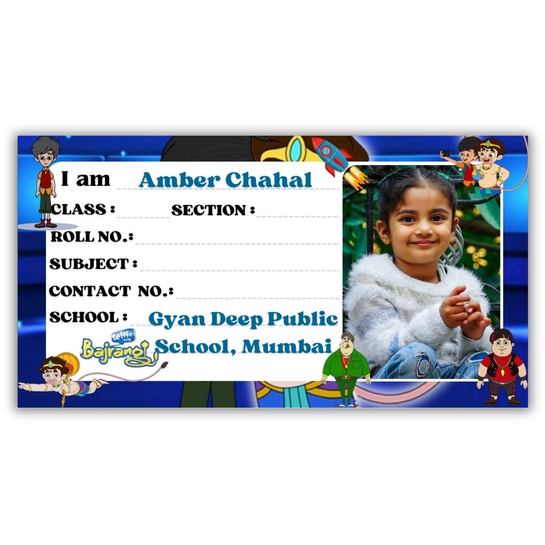 Kids Photo Name Slips Pack of 36